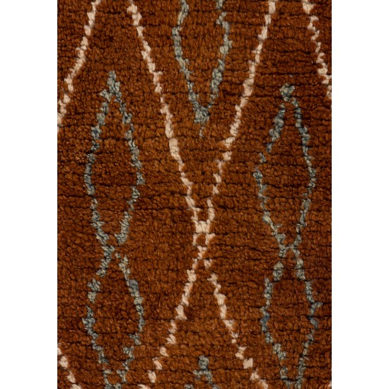 Brown, Beige & Gray Natural wool colors, MOROCCAN Berber Beni Ourain Design Rug, HANDMADE, 100% Wool