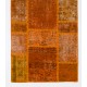 3' x 10' Orange Patchwork Runner Rug