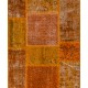 3' x 10' Orange Patchwork Runner Rug