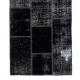 3' x 10' Black Patchwork Runner Rug
