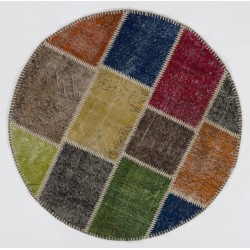 Circular Round Multicolor PATCHWORK Rug 