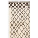 Beige MOROCCAN Berber Beni Ourain Design Rug with Brown Geometrical patterns, HANDMADE, 100% Wool