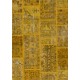4' x 6' (122x183 cm) Mustard Yellow color Patchwork Rug