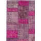 4' x 6' (122x183 cm) Pink and Lavender colored Patchwork Rug