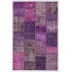 4' x 6' Purple, Lavender and Orchid Color Patchwork Rug