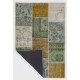 4' x 6' (122x183 cm)  Mustard Yelllow, Light Blue, Light Green and  Beige Color Patchwork Rug