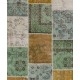 4' x 6' (122x183 cm)  Mustard Yelllow, Light Blue, Light Green and  Beige Color Patchwork Rug