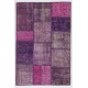 4' x 6' (122x183 cm) Purple Lavender Lilac Orchid Color Patchwork Rug