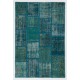 4' x 6' Blue Color Patchwork Rug