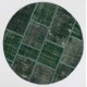 Circular Round Green Color PATCHWORK Rug