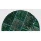 Circular Round Green Color PATCHWORK Rug