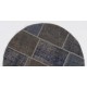 Circular Round Denim Blue Color PATCHWORK Rug