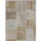 152x245 cm Beige & Cream Color PATCHWORK Rug, Overdyed Washed out neutral colors