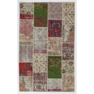 152x245 cm Multicolor UNDYED PATCHWORK Handmade Rug