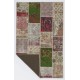 152x245 cm Multicolor UNDYED PATCHWORK Handmade Rug
