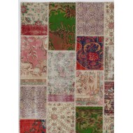 152x245 cm Multicolor UNDYED PATCHWORK Handmade Rug