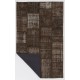 5' X 8' (152x245 cm) Chestnut Brown Colour PATCHWORK Rug
