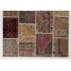 152x245 cm Multicolor Patchwork Rug, Handmade from Recycled Vintage Oriental Rugs