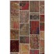 152x245 cm Multicolor Patchwork Rug, Handmade from Recycled Vintage Oriental Rugs