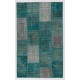 152x245 cm Turquoise Blue Color PATCHWORK Rug