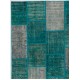 152x245 cm Turquoise Blue Color PATCHWORK Rug
