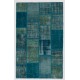 152x245 cm Turquoise Blue Colour PATCHWORK Rug