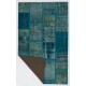 152x245 cm Turquoise Blue Colour PATCHWORK Rug