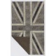 152x245 cm Gray & Beige British Flag Union Jack Design PATCHWORK Rug