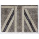 152x245 cm Gray & Beige British Flag Union Jack Design PATCHWORK Rug