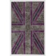 152x245 cm Gray and Purple Color Union Jack British FLAG Design Patchwork Rug