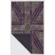 152x245 cm Gray and Purple Color Union Jack British FLAG Design Patchwork Rug
