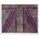 152x245 cm Gray and Purple Color Union Jack British FLAG Design Patchwork Rug