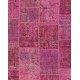 5' x 8' (152x245 cm) Light Pink PATCHWORK Rug Handmade from OVERDYED Distressed Vintage Turkish Rugs