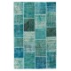 Turquoise, Blue and Green PATCHWORK Rug