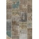 5' x 8' (152x245 cm) Undyed, Beige, Brown, Cream and Faded Blue COLOR Patchwork Rug