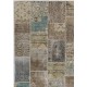 5' x 8' (152x245 cm) Undyed, Beige, Brown, Cream and Faded Blue COLOR Patchwork Rug