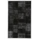 5' x 8' (152x245 cm) Black Patchwork Rug