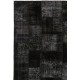 5' x 8' (152x245 cm) Black Patchwork Rug