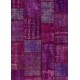 5' x 8' Purple Lavender Lilac Orchid Color Patchwork Rug, 152x245 cm 