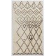 Beige MOROCCAN Berber Beni Ourain Design Rug with Brown patterns, HANDMADE, 100% Wool