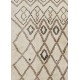 Beige MOROCCAN Berber Beni Ourain Design Rug with Brown patterns, HANDMADE, 100% Wool