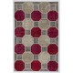 5'2" x 8'2" (160x250 cm) Beige, Light Gray & Red Color PATCHWORK Rug