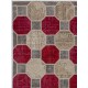 5'2" x 8'2" (160x250 cm) Beige, Light Gray & Red Color PATCHWORK Rug