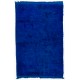 Navy Blue colored Turkish Tulu Shag Pile Rug, HANDMADE, 100% Wool