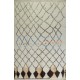 Ivory color MOROCCAN Berber Beni Ourain Design Rug with Brown, Blue, Green and Taupe Diamond patterns, HANDMADE, 100% Wool