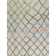 Ivory color MOROCCAN Berber Beni Ourain Design Rug with Brown, Blue, Green and Taupe Diamond patterns, HANDMADE, 100% Wool