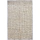 Ivory color MOROCCAN Berber Beni Ourain Design Rug with Brown Square patterns, HANDMADE, 100% Wool