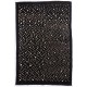 Black colored Turkish Tulu Shag Pile Rug with Beige spots, HANDMADE, 100% Wool