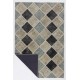 6'6" x 9'10" (200 x 300 cm) Beige, Black, Pastel Turquoise Color Patchwork Rug