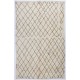 Beige color MOROCCAN Berber Beni Ourain Design Rug with Brown Patterns, HANDMADE, 100% Wool